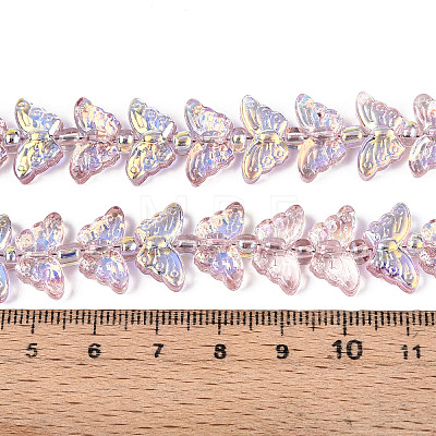 Transparency Electroplate Glass Beads Strands GLAA-T023-39A-03-1
