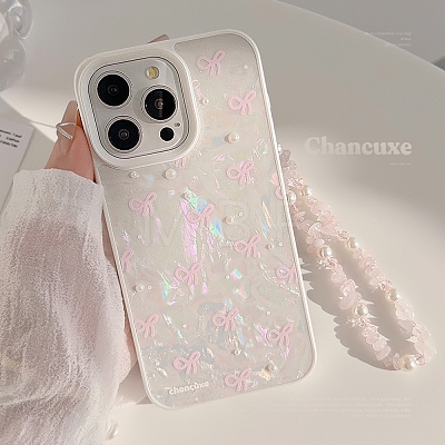 3D Flower Bowknot TPU Plastic Mobile Phone Cover PW-WGEE7EB-08-1