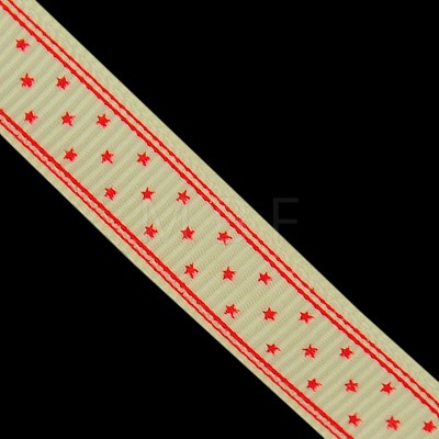 Star Printed Grosgrain Ribbon SRIB-G006-10mm-05-1