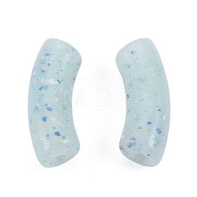 Marbled Stone Style Opaque Acrylic Beads OACR-G009-04B-1