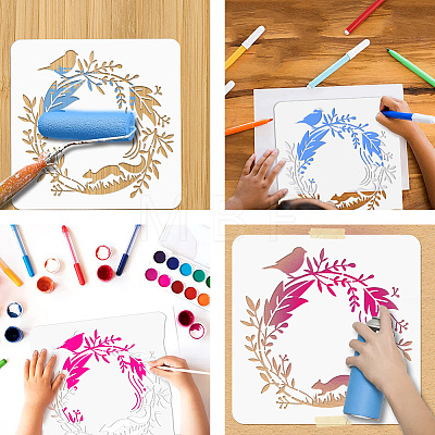 PET Hollow Out Drawing Painting Stencils DIY-WH0405-0095-1