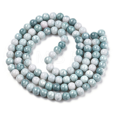 Opaque Crackle Glass Round Beads Strands X-GLAA-T031-01A-1