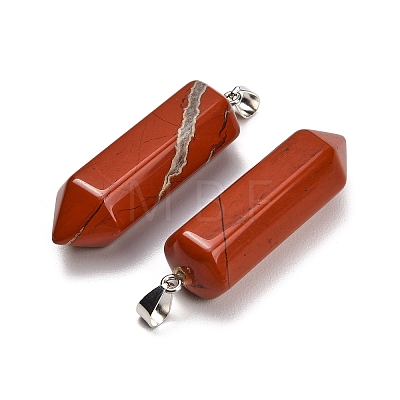 Natural Red Jasper Pendants GG-CBAA0EE-02P-12-1