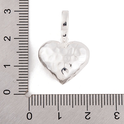 925 Sterling Silver Love Heart Pendants STER-P058-01C-S-1