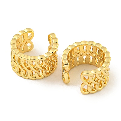 Brass Cuff Earrings EJEW-C104-144G-1