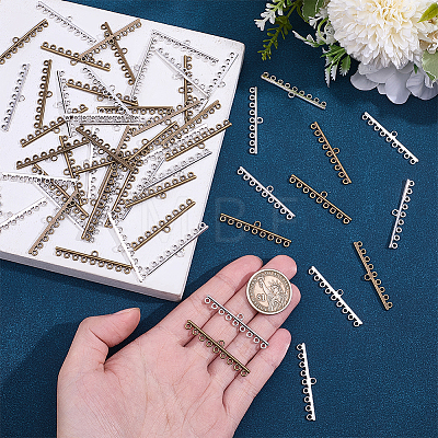 60Pcs 2 Colors Tibetan Style Alloy Chandelier Component Links FIND-ME0004-06-1