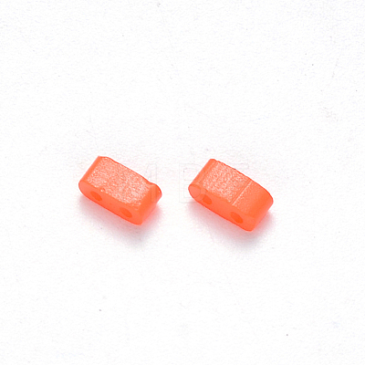 2-Hole Baking Painted Glass Seed Beads X-SEED-S031-M-406-1