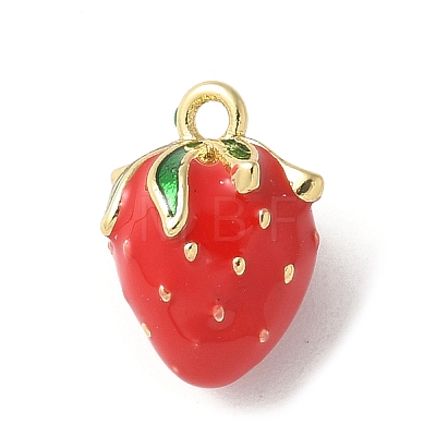 Brass Enamel Charms KK-P290-57G-1