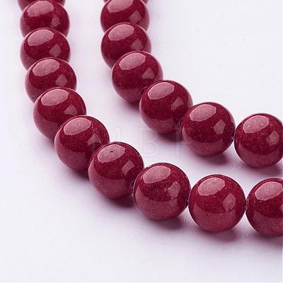 Natural Mashan Jade Round Beads Strands G-D263-10mm-XS04-1