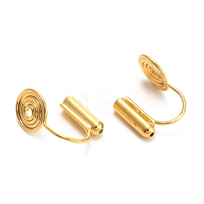 Brass Clip-on Earring Converters Findings KK-D060-01G-1