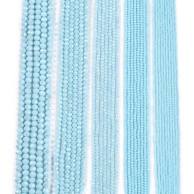 Electroplate Glass Beads Strands EGLA-A044-P3mm-A06-1