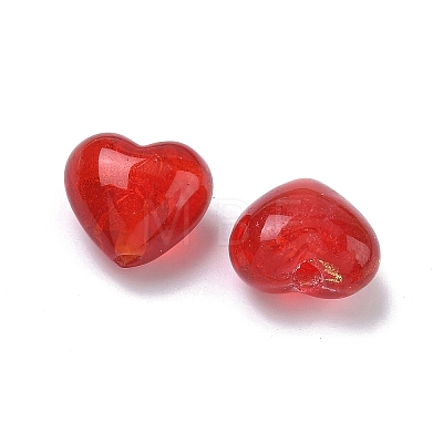 Handmade Gold Foil Glass Beads LAMP-F043-01A-1