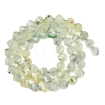 Natural Prehnite Beads Strands G-P611-C33-01-1