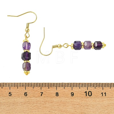 Natural Amethyst Dangle Earrings EJEW-JE07308-02-1