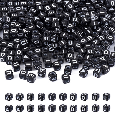 Biyun 50G 5 Styles Opaque Horizontal Hole Acrylic Beads SACR-BY0001-05-1