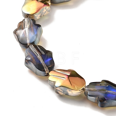 Transparent Electroplate Glass Beads Strands EGLA-F159-HR04-1