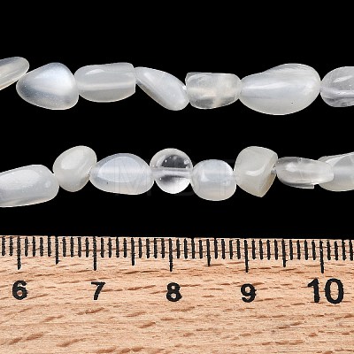 Natural White Moonstone Beads Strands G-P601-A18-02-1