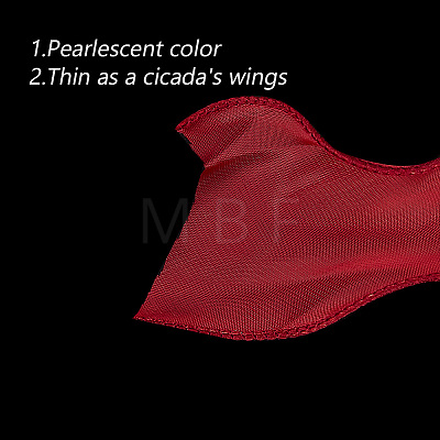 Rainbow Color Polyester Organza Ribbon OCOR-WH0082-118F-1