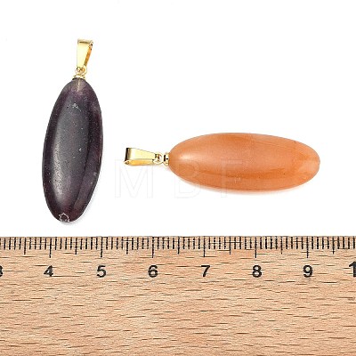 Natural Mixed Gemstone Pendants PALLOY-JF05333-1