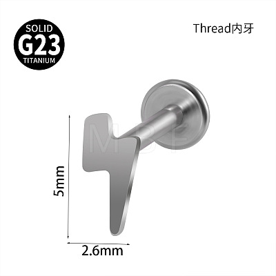 G23 Titanium 17 Gauge Threadless Labrets WGEEA58-32-1