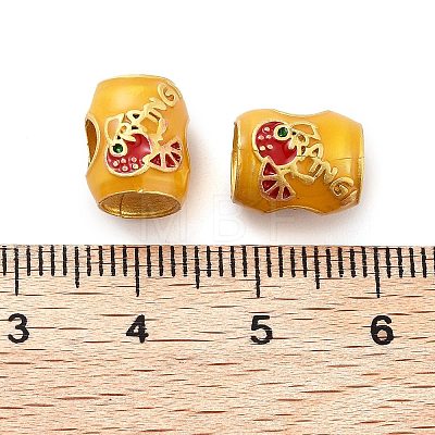 Alloy Enamel European Beads ENAM-M008-09G-04-1