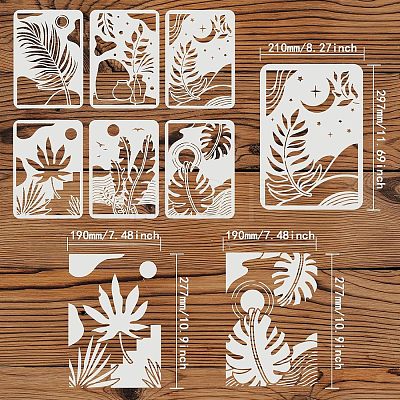 Plastic Reusable Drawing Painting Stencils Templates Sets DIY-WH0172-801-1