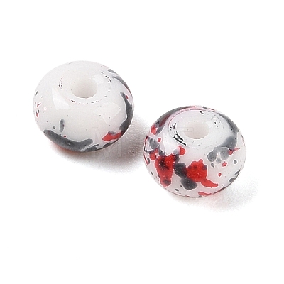 Opaque Spray Painted Glass Beads X1-GLAA-G118-01R-1