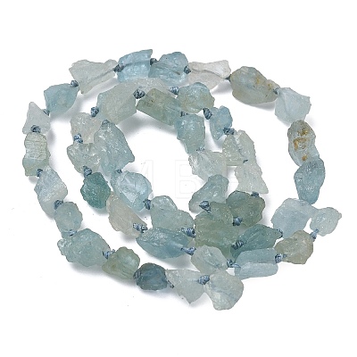 Natural Aquamarine Beads Strands G-L650-B01-01-1