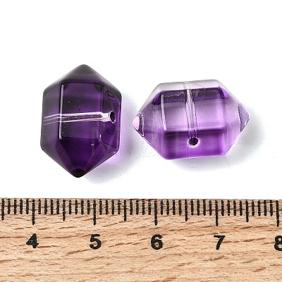 Dyed & Heated Transparent Glass Beads GLAA-F132-01-1