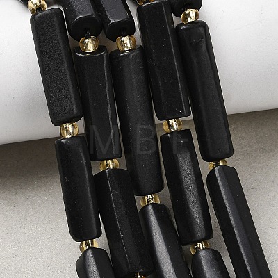 Natural Shungite Beads Strands G-D353-A10-1