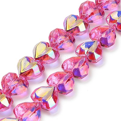 Electroplate Transparent Glass Beads Strands X-EGLA-B012-AB07-1