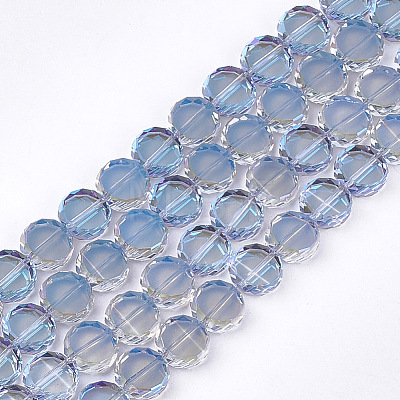 Electroplate Glass Beads Strands EGLA-S176-6A-D01-1