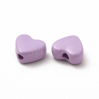 Heart Spray Painted Alloy Beads FIND-G053-01L-1