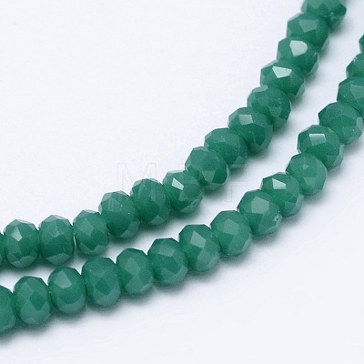 Faceted Rondelle Glass Beads Strands GLAA-M028-2mm-A06-1