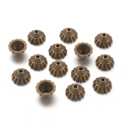 Tibetan Style Alloy Bead Caps X-MLF9305Y-NF-1