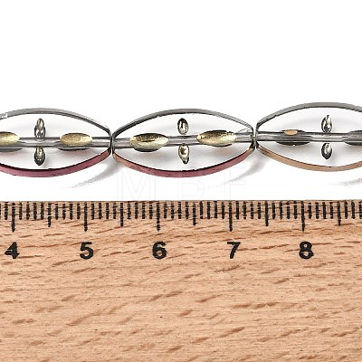 Electroplated Transparent Glass Beads Strands GL-CBA98F0-08A-1