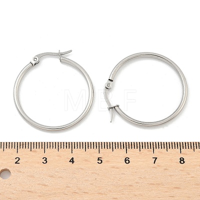 Tarnish Resistant 304 Stainless Steel Hoop Earrings X-EJEW-F105-09P-1