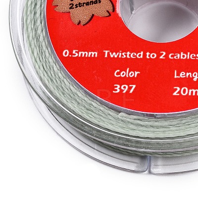 2-Ply Round Waxed Cotton Thread Cords YC-T004-01A-23-1