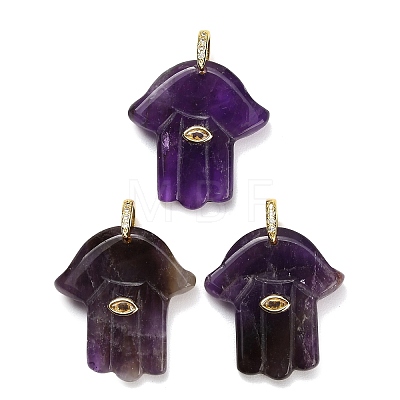 Natural Amethyst Carved Pendants GG-CBA4625-03G-01-1