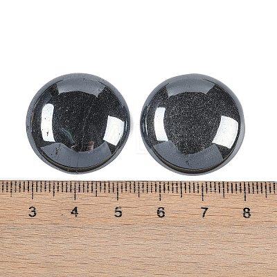 Synthetic Non-magnetic Hematite Cabochons G-H1596-FR-25mm-31-1