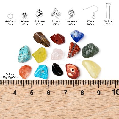 DIY Mixed Stone Chip Beads Jewelry Set Making Kit DIY-FS0002-35-1