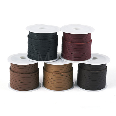 25M 5 Colors Flat Imitation Leather Cord OCOR-TA0001-46-1