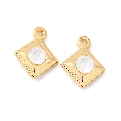 Brass Glass Charms KK-P340-08G-03-1