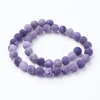 Natural Crackle Agate Beads Strands X-G-G055-10mm-8-1