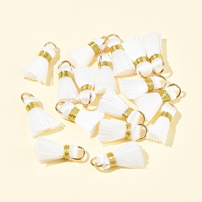 20Pcs Handmade Polycotton(Polyester Cotton) Tassel Decorations FIND-FS0003-27G-1