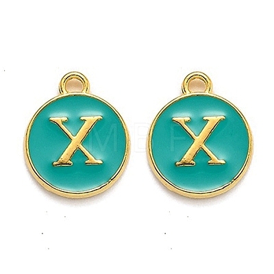 Golden Plated Alloy Enamel Charms LS-ENAM-Q437-15X-1