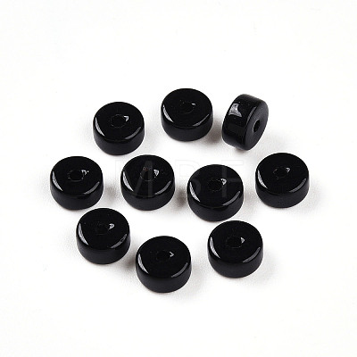 Opaque Solid Color Glass Beads GLAA-N007-6x3mm-A01-1