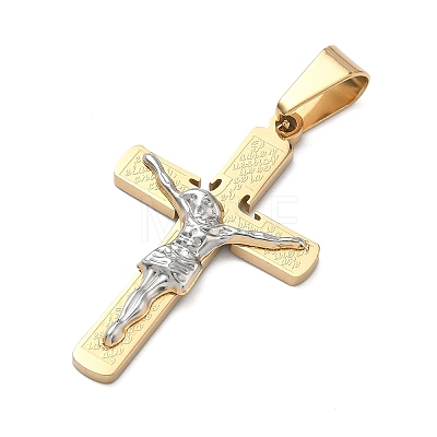 Two Tone 304 Stainless Steel Pendants STAS-A142-06G-1