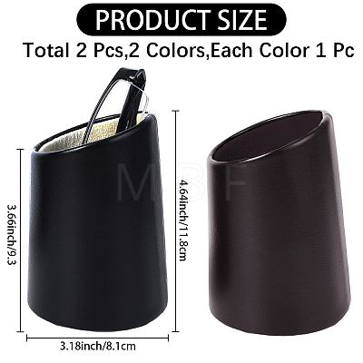 2Pcs 2 Styles PU Leather Eyeglasses Display Holder ODIS-CN0001-11-1