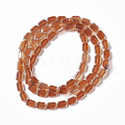 Electroplate Glass Beads Strands EGLA-L042-PL02-1